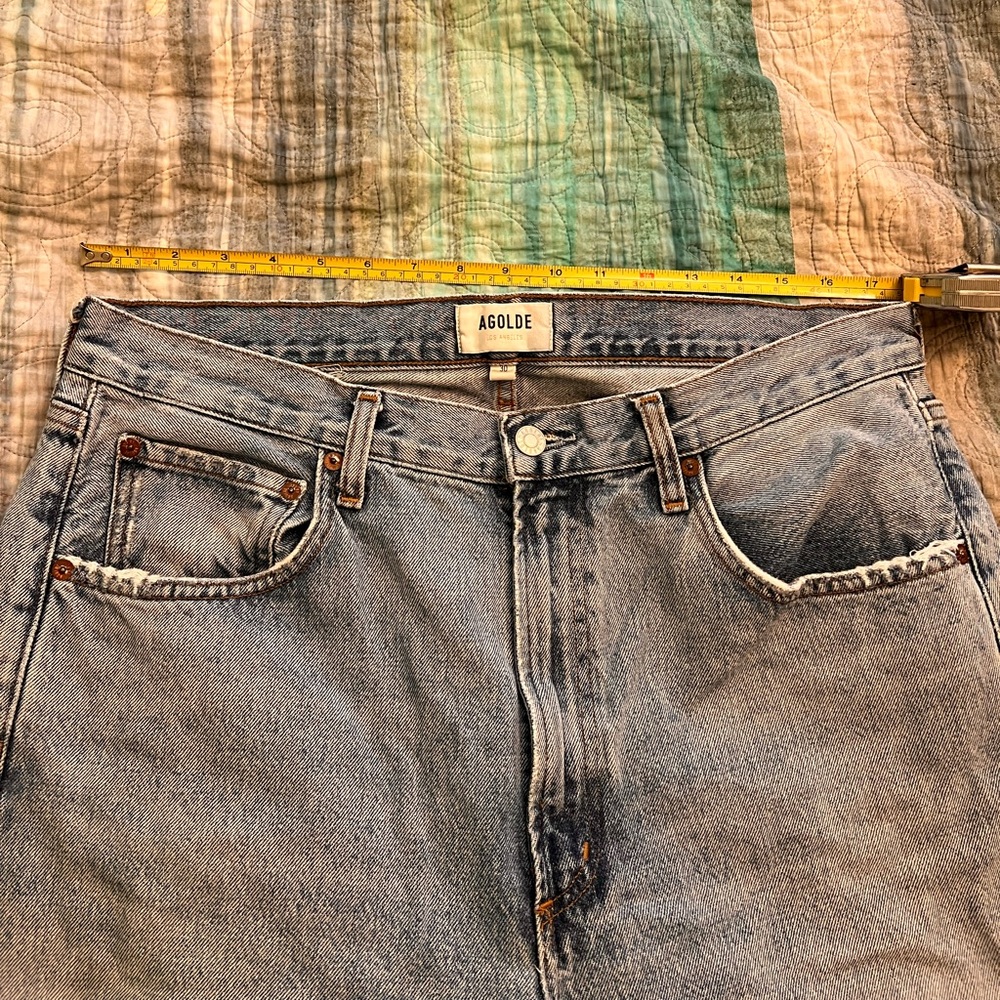 Agolde Light Wash Wide Leg Jeans - Picture 5 of 6